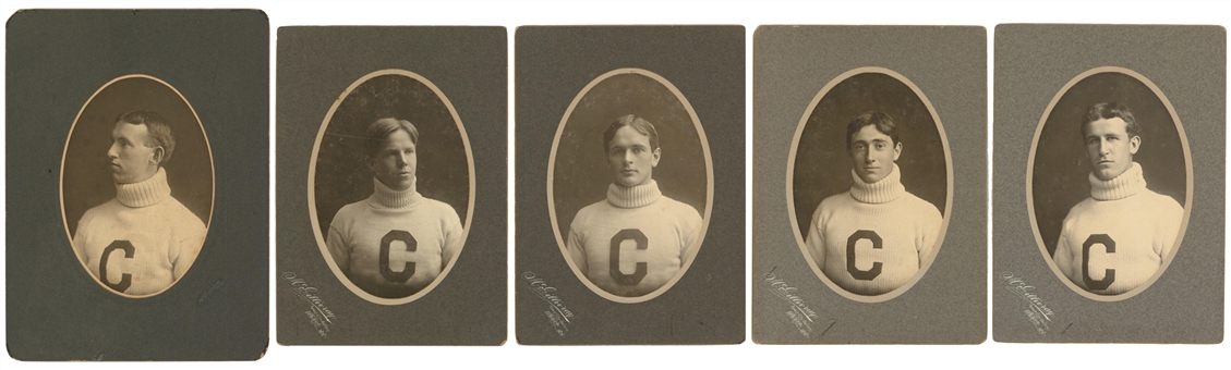 1890s Cornell Football Player-Portrait Cabinet Photo Cards (5 Different)